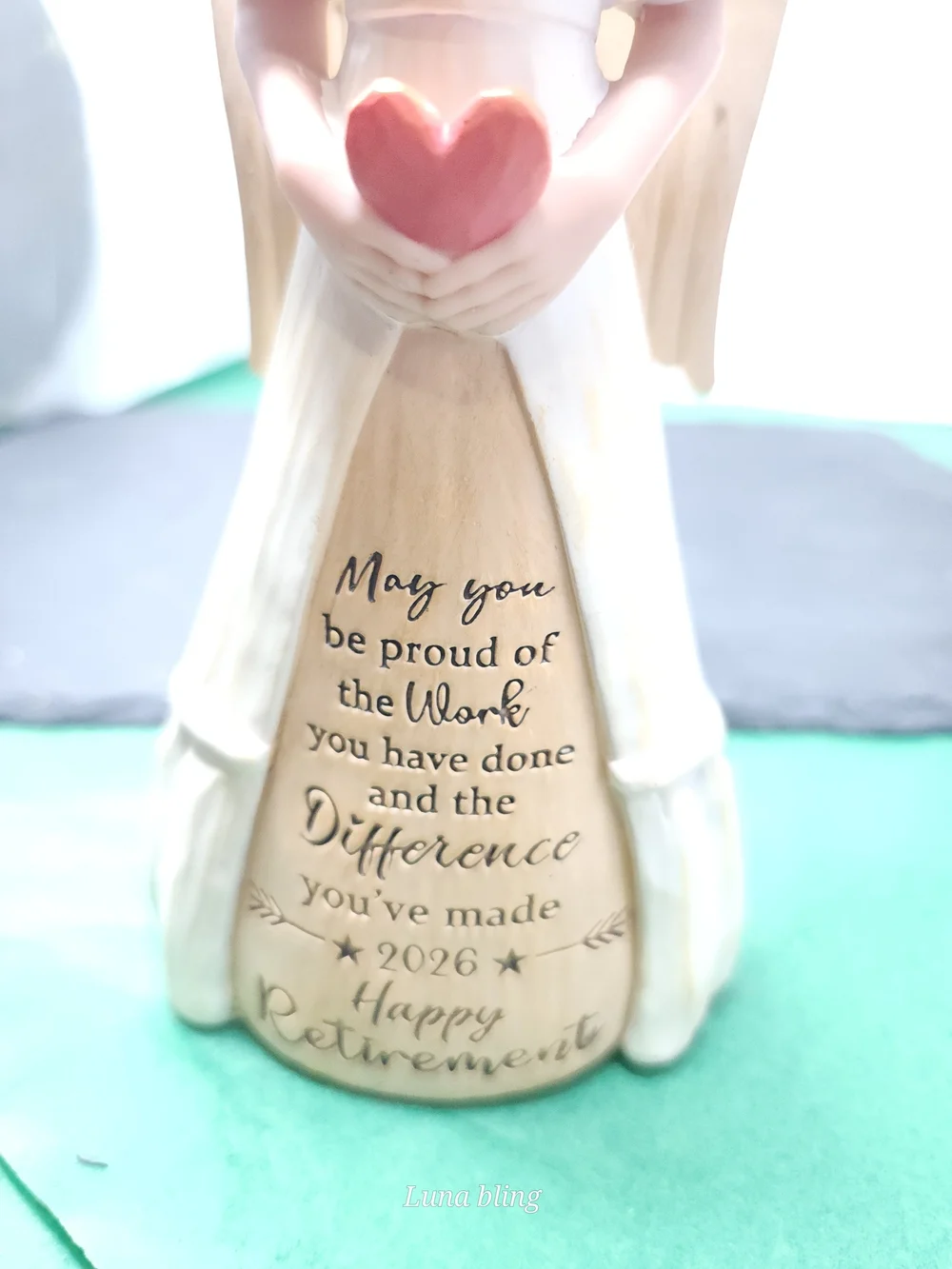 Angel Figurine Home Party Decor in Cream and Gold - Unbranded